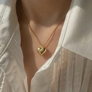 Gold-Plated Anti Tarnish Heart Pendant