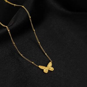 Gold Plated Anti Tarnish Butterfly Themed Pendant